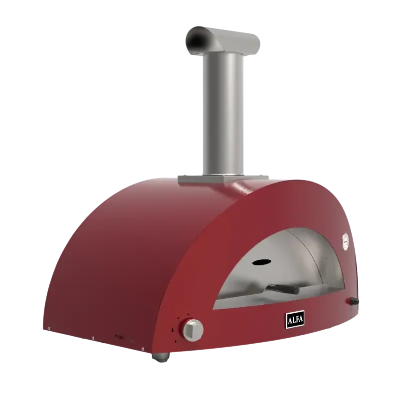Alfa Forni MODERNO 3 Pizze Rød Gasovn