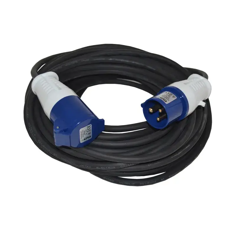 Blå Elektrisk Kabelsæt 3x2,5 CEE 25 M - 230 V - Tilbud