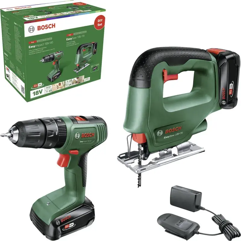 Bosch 18V Slagboremaskine med EasySaw 2x2Ah
