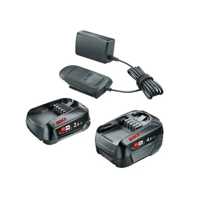 Bosch 18V Startpakke med Batterier og Lader - Spar Plads!