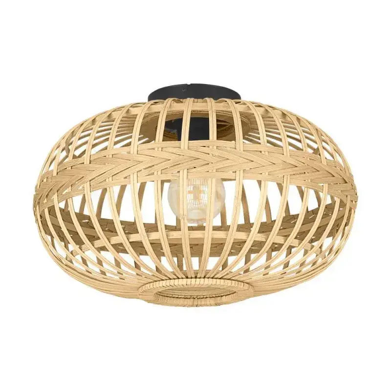 EGLO Amsfield Loftlampe E27 Ø450 i Natur - Unik Belysning