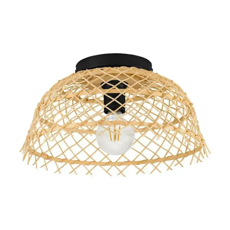 EGLO Ausnby Loftlampe E27 Ø370 i Natur - Fantastisk Lys!