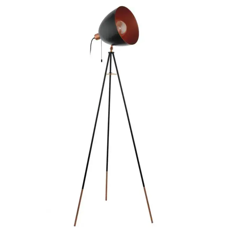 EGLO Chester Gulvlampe H1495 Sort/Kobber