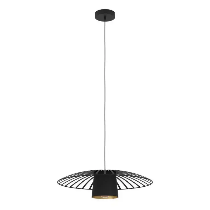 EGLO Felixkirk Pendel E27 Sort/Guld - Elegant Pendellampe