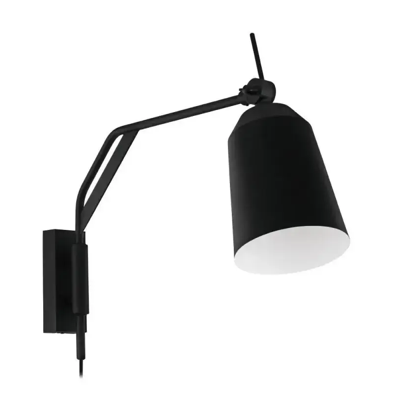 EGLO Loreto Væglampe D670 E27 Sort
