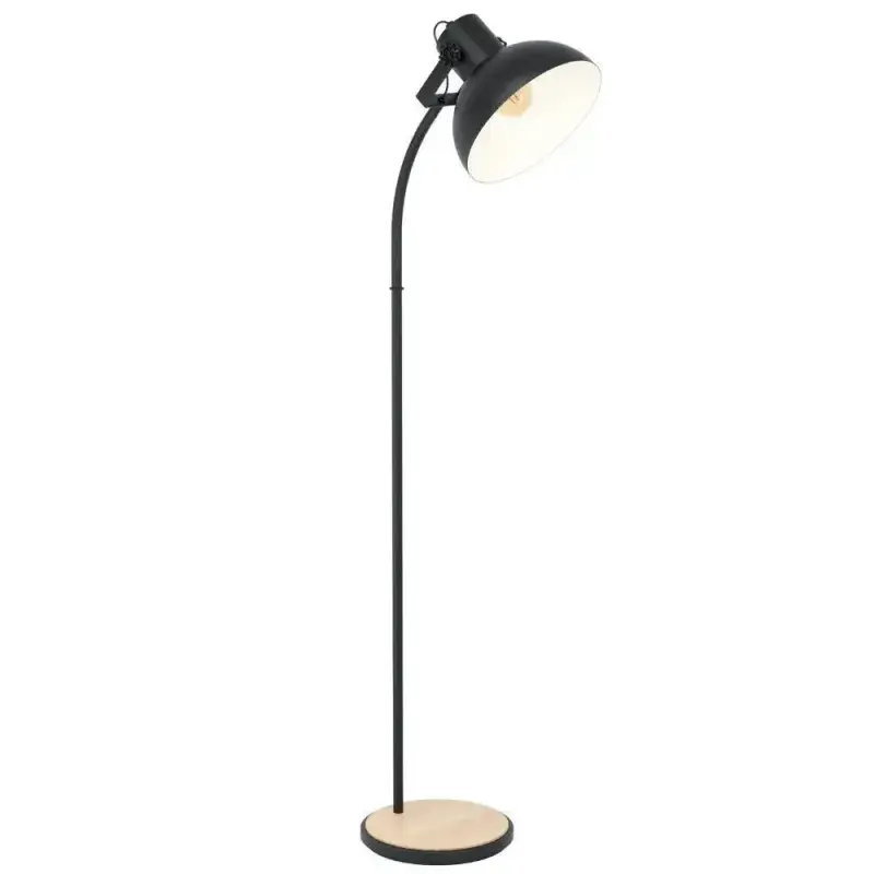 EGLO Lubenham Gulvlampe E27 H1600 Sort - 43166