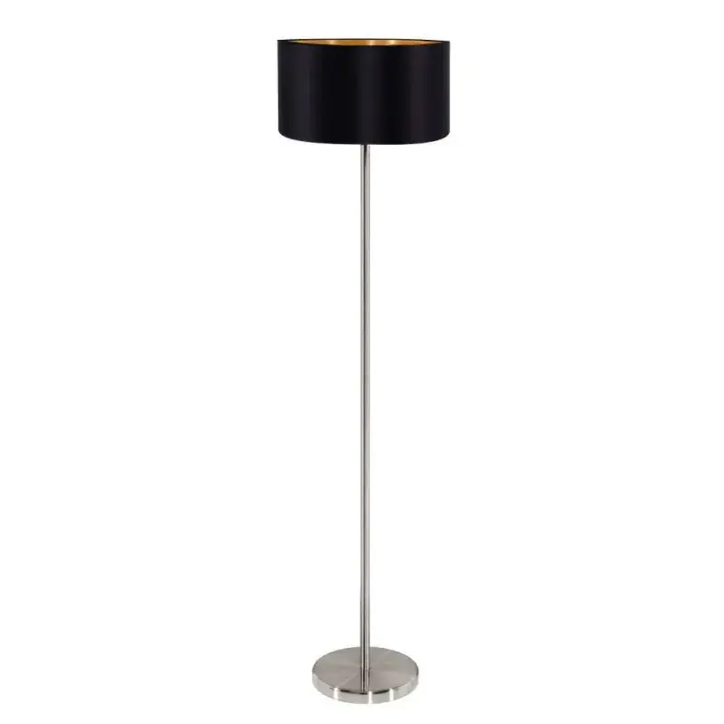 EGLO Maserlo Gulvlampe Sort/Guld - Elegant Belysning