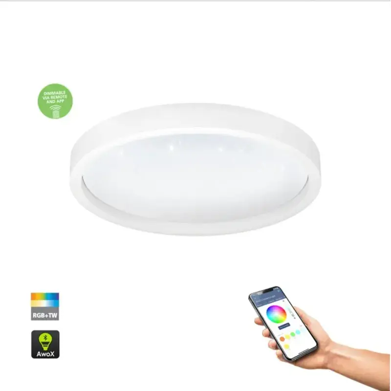 EGLO Montemorelos-Z Loftlampe RGB CCT 3600lm Ø420 Hvid
