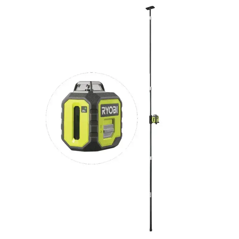 Ryobi grøn linjelaser med teleskopstang - RB360GLL-K