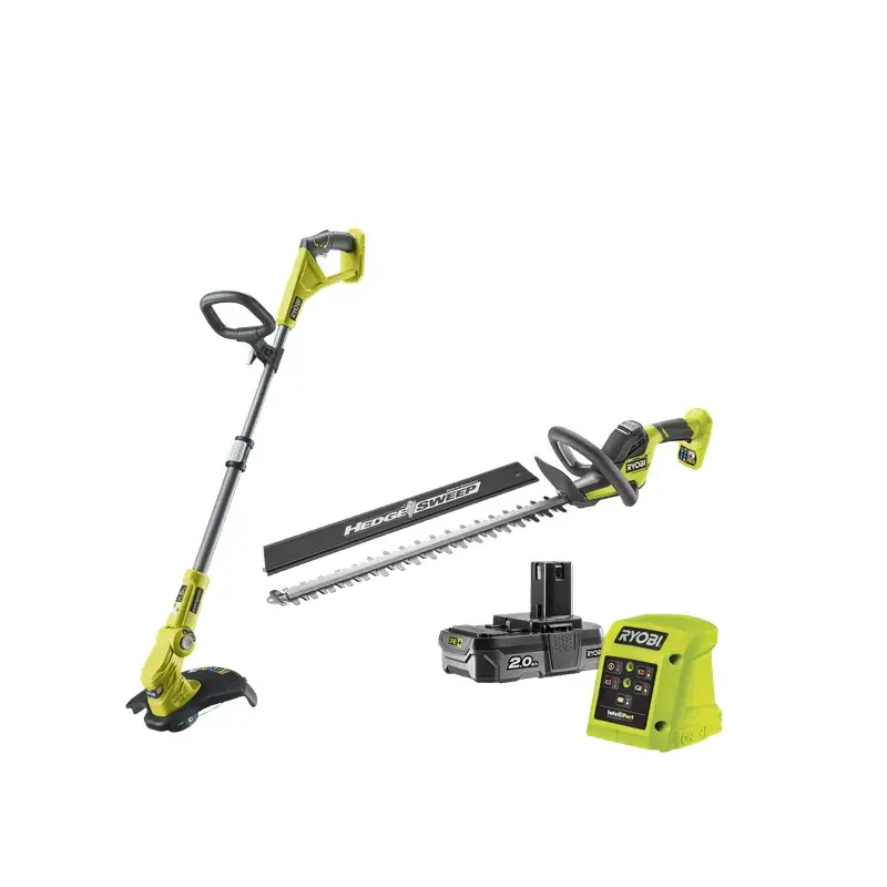 Ryobi ONE+ Have kombikit med græstrimmer og hækkeklipper