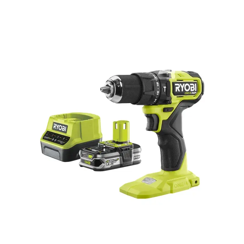 Ryobi 18V slagbore-/skruemaskine med batteri & lader