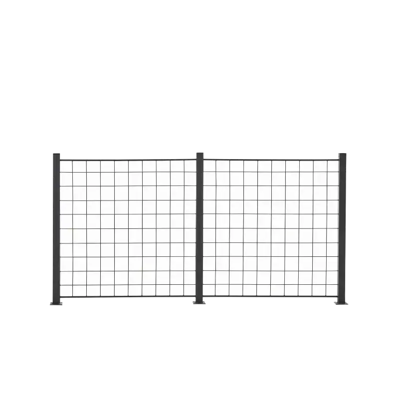Moderne Espalier i Sort 100x100 cm med 3 Alu Stolper