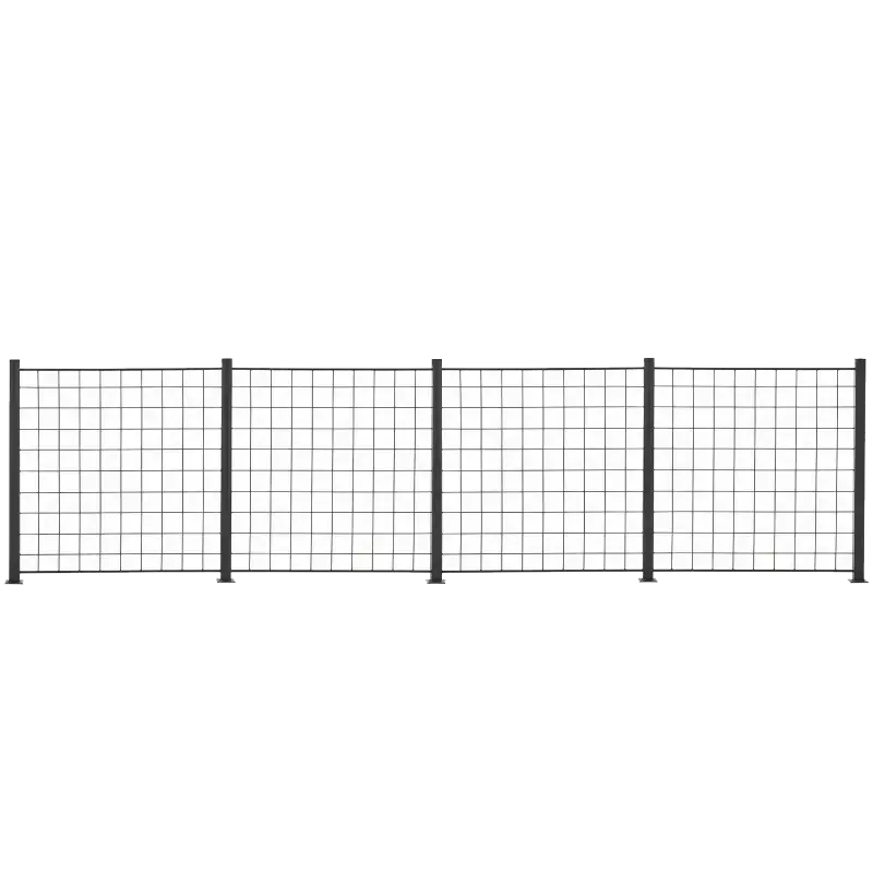 4-fags sort espalier 100x100 cm med 5 alu stolper