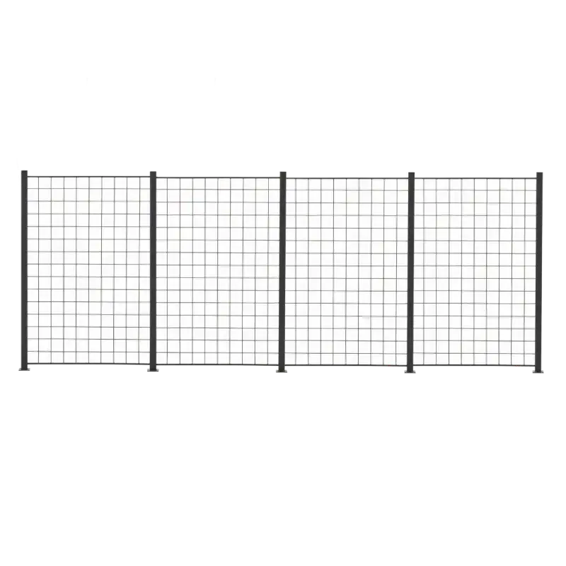 4 fag espalie sort 150x100 cm med 5 alu stolper