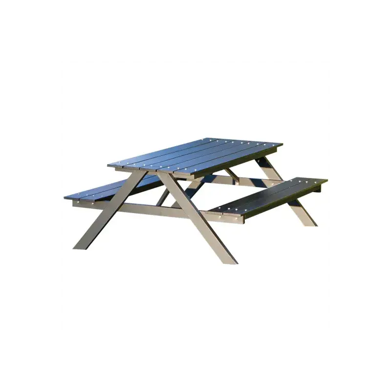 Børne bord- og bænksæt HORTUS A-model i sort aluminium