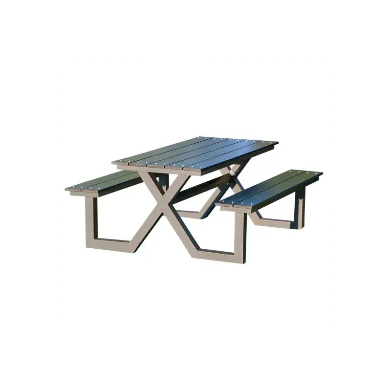 Børne bord-/bænksæt HORTUS X-model i sort plywood