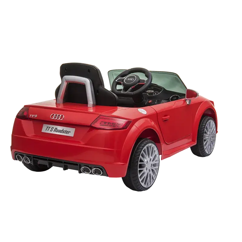 Elbil Audi TTS Roadster 12V med gummihjul - Rød Speed