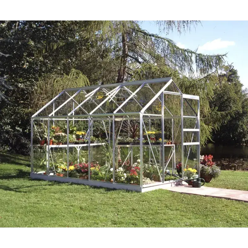 Halls Popular 106 Drivhus 6,2 m² med glas og fundament