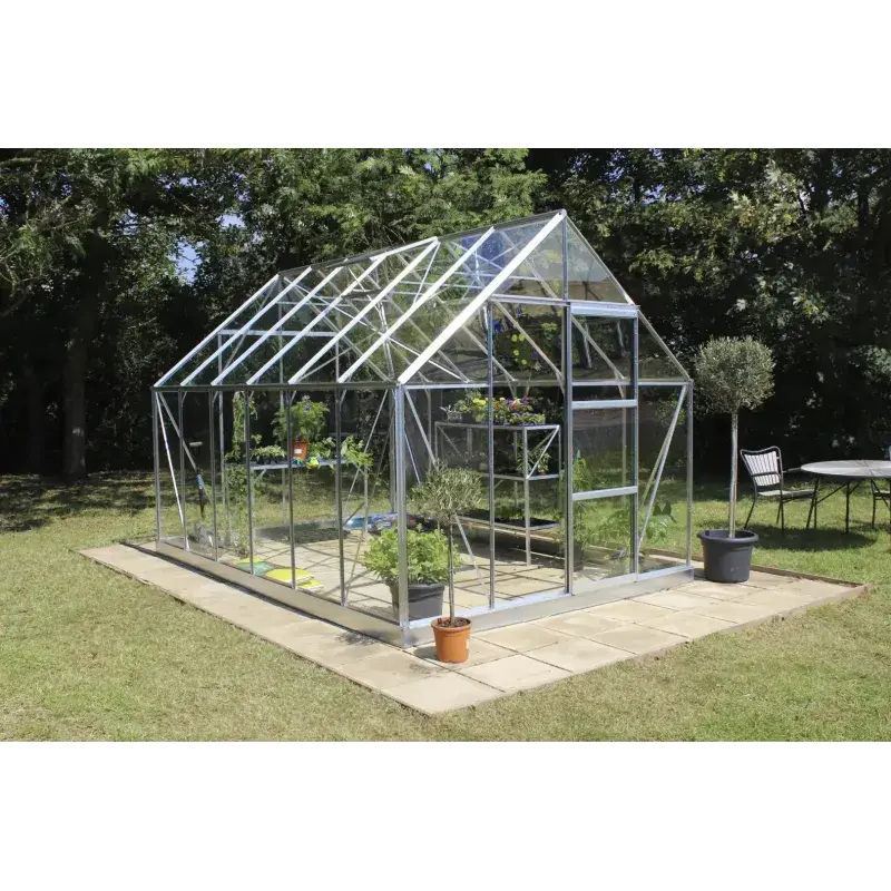 Halls Universal 128 Drivhus 9,9m² med fundament - God pris!