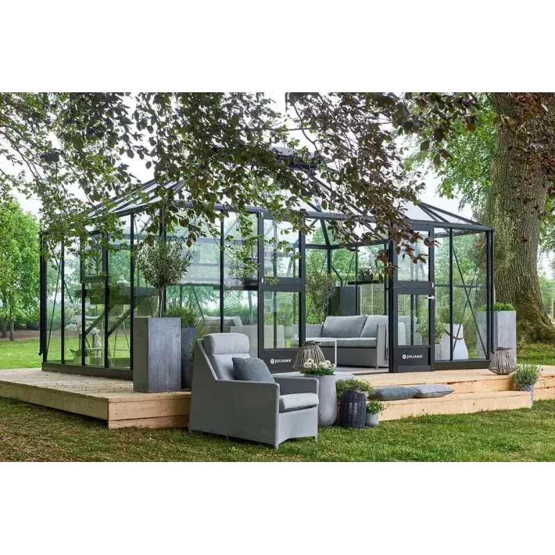 Juliana Grand Oase Drivhus 18,8 m² Antracit - Tilbud!