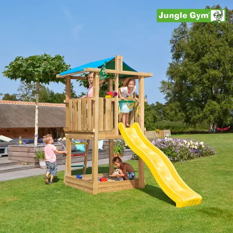 Jungle Gym Hut legetårn med rutschebane - 804-282N