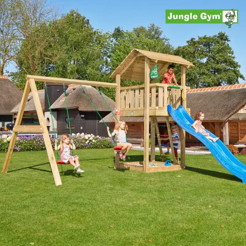 Jungle Gym Shelter legetårn med svingmodul - Udsalg!