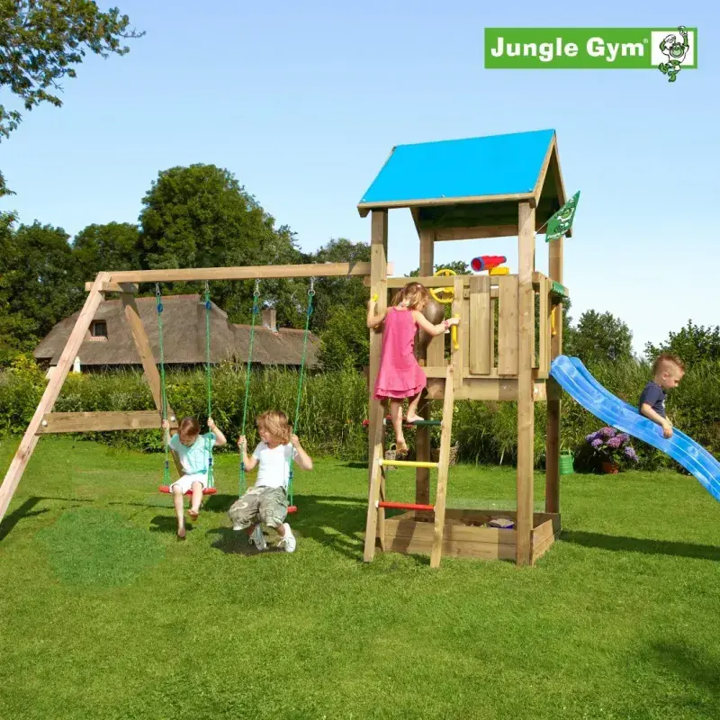 Jungle Gym Castle legetårn med svingmodul - Udeliv for børn