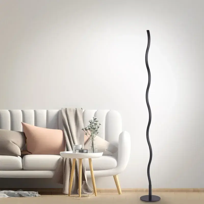Leuchten Direkt – WAVE Gulvlampe – Sort – UDGÅET