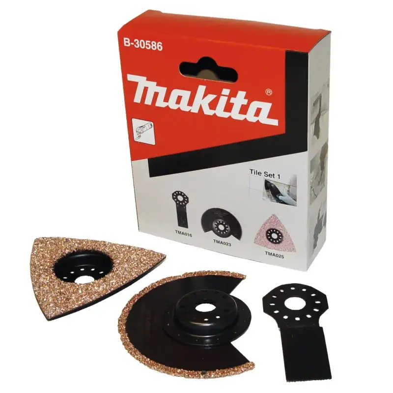 Makita Fliseskærer Sæt 3 stk - B-30586 på tilbud!