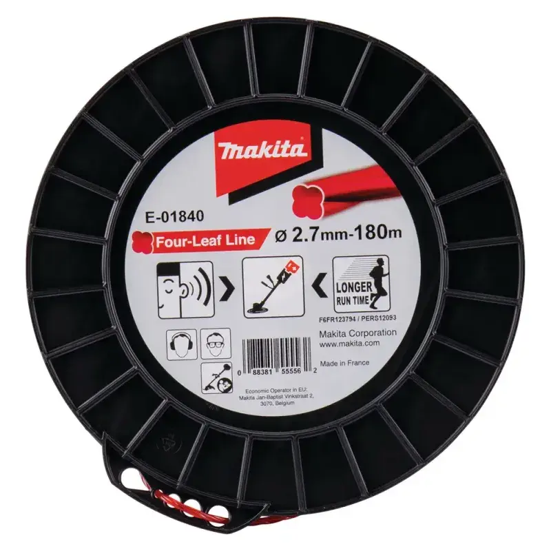 Makita Firebladet Nylontråd 2,7 mm - 180 m til Trimmer