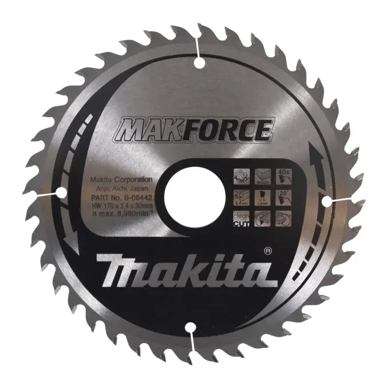 Makita HM-klinge 170mm 40T - B-08442 på tilbud!