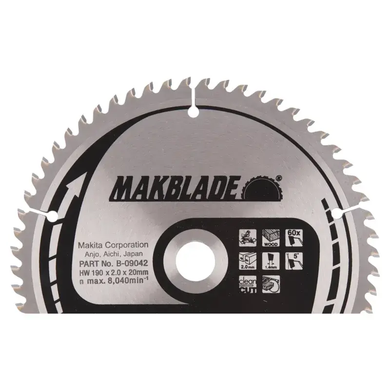 Makita Hm-klinge 190mm 60t - Kvalitetsværktøj på tilbud