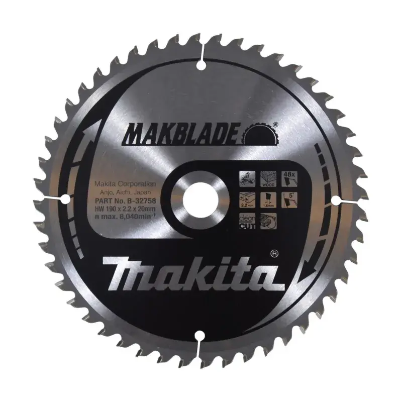 Makita HM Klinge 190x20x48z - B-32758 Tilbud!