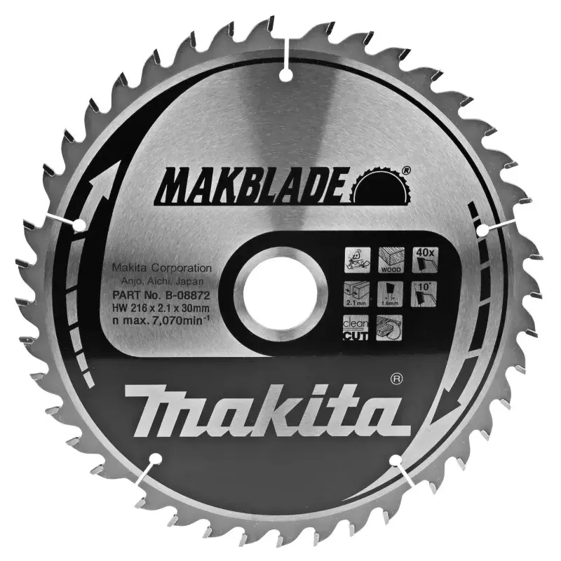 Makita Hm-klinge 216mm 40t - B-08872 til værktøjssalg