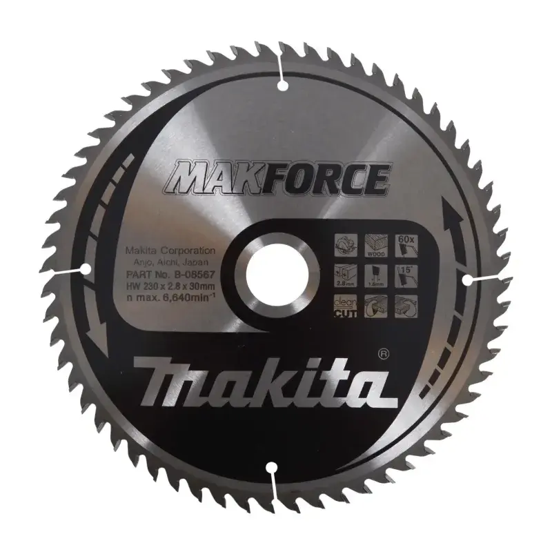 Makita Hm-klinge 230mm 60t - B-08567 på tilbud!
