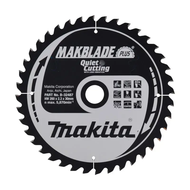 Makita HM Klinge 260x30x40z - B-32487 til Elværktøj