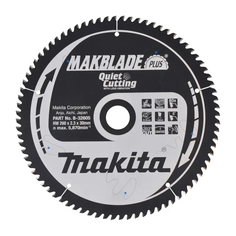 Makita HM Klinge 260x30x80z - B-32605 til Værktøj