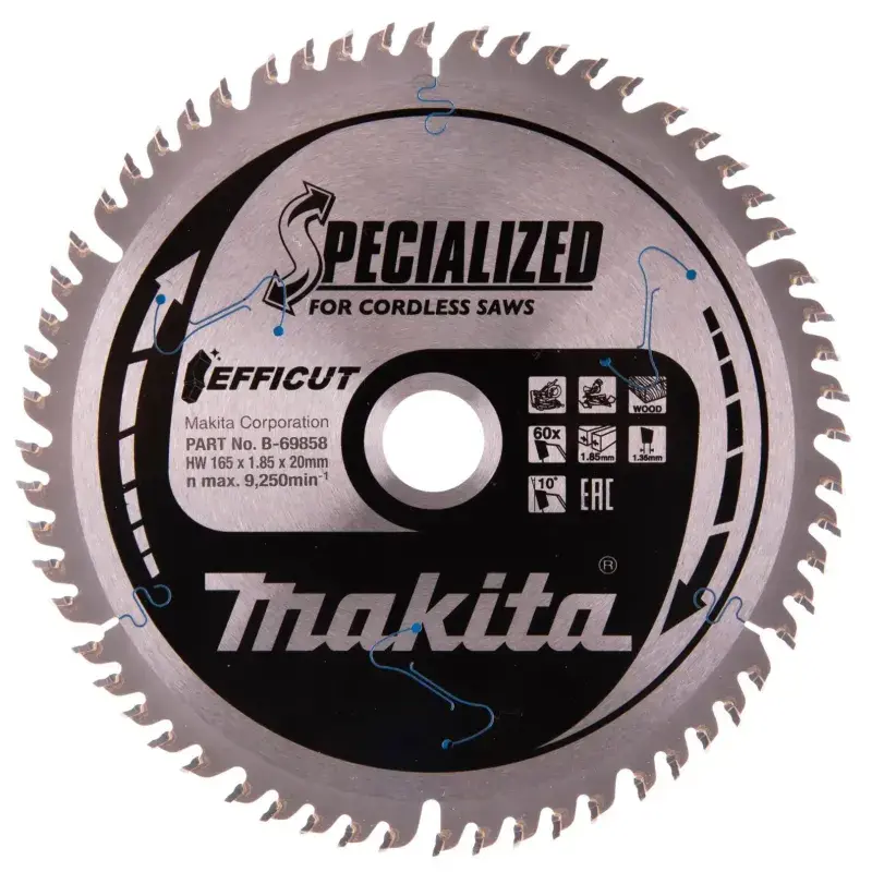 Makita TCT Klinge 165x20mm 60T - B-69858 til præcisionsarbejde