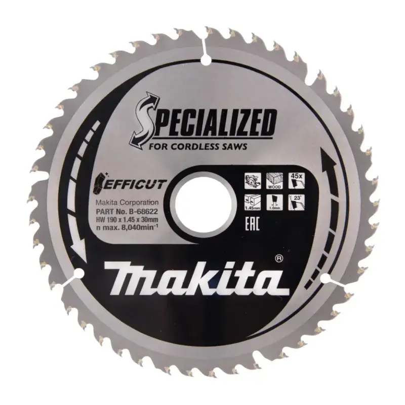 Makita TCT Klinge 190x30mm med 45 Tænder - B-68622