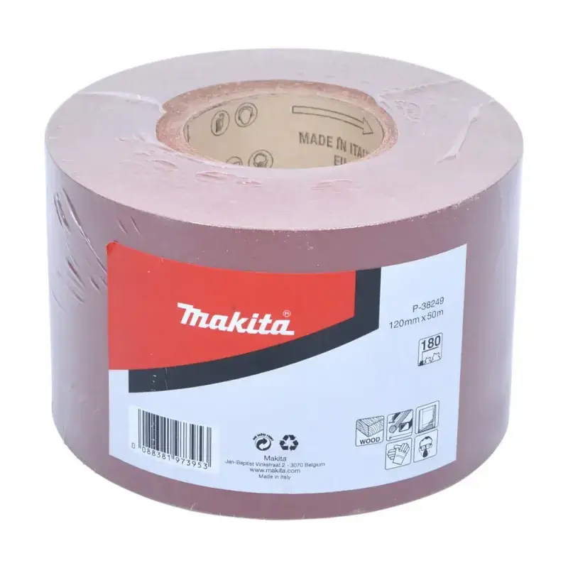 Makita Sandpapir Rulle 120mm x 50m K180 - Tilbud!