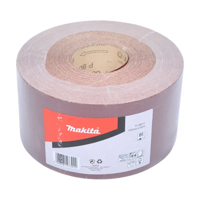 Makita Sandpapir Rulle 120mm x 50m K80 - P-38211