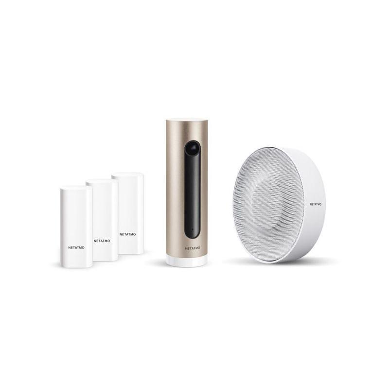 Netatmo Indendørs Kamera + Sensorer + Sirene Sikkerhedspakke