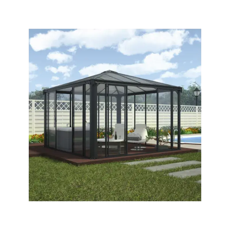 Palram Canopia Ledro 3000 lukket havepavillon, grå