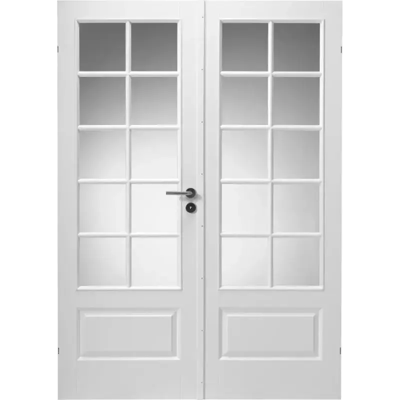 Swedoor Style SP10 hvidmalet dobbeltdør med glas