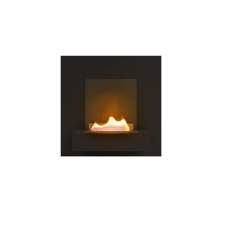 Tenderflame Square 90 Sort - Elegant Væghængt Pejs