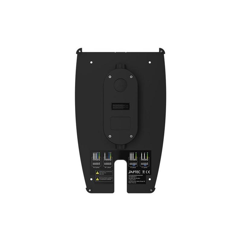 Zaptec PRO Bagplade til Elbil Lader - Sort, RAL9017