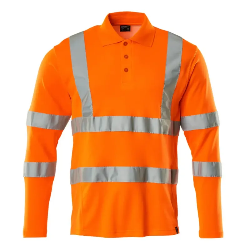 Mascot Safe Classic Langærmet Poloshirt med Reflekser
