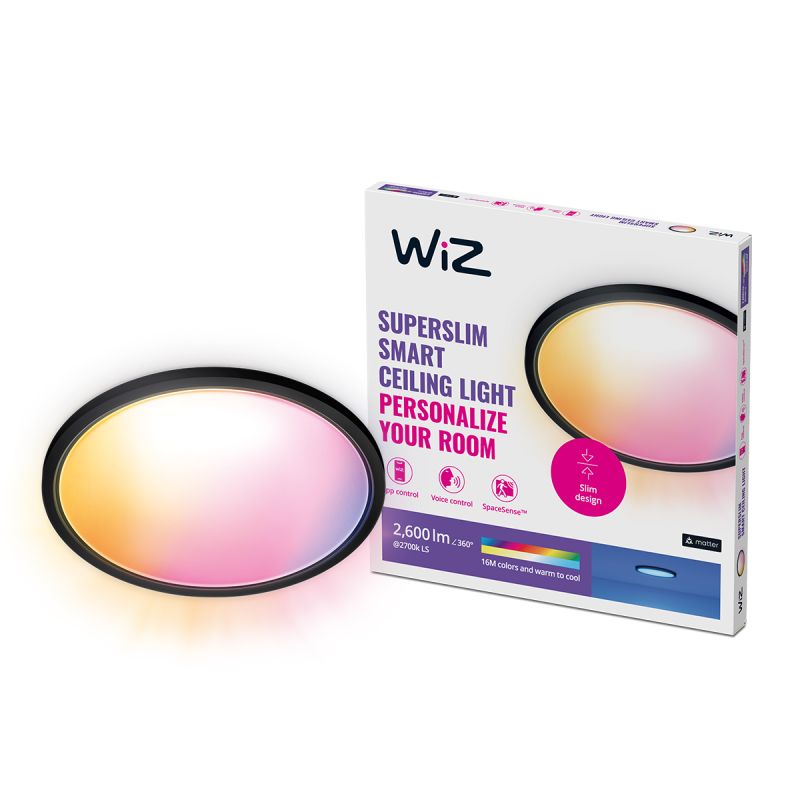 WiZ SuperSlim Loftlampe 22W B 27-65K RGB - Fantastisk tilbud!