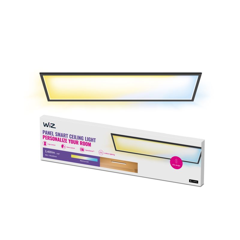 WiZ Panel Loftlys 36W Sort 27-65K - Magisk Dagslys