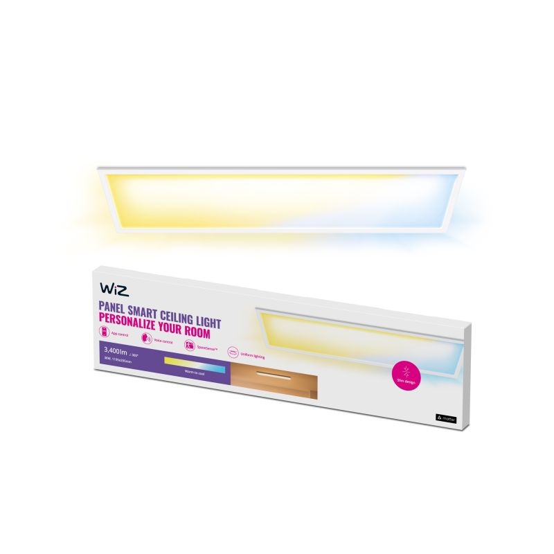 WiZ Loftpanel 36W Hvid 27-65K - Magisk Dagslys!